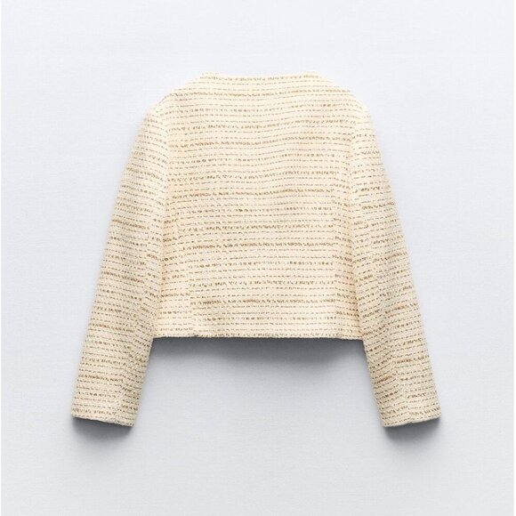ZARA TEXTURED BLAZER SIZE S , M NWT - Picture 4 of 5